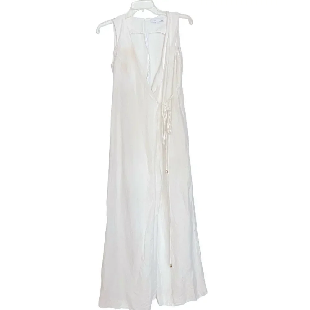 Rosetta Getty Collective White Apron Jumpsuit Size 2